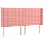 vidaXL Sommier à lattes de lit avec matelas Rose 180x200 cm Velours