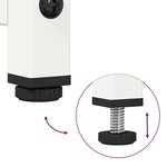 vidaXL Meuble TV blanc 100 5x39x60 5 cm acier laminé à froid