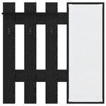 vidaXL Porte-manteau mural avec stockage avec miroir Chêne Noir 100 x 10 x 100 cm