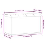 vidaXL Banc de rangement chêne artisanal 82x42x45 cm bois d'ingénierie