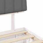 vidaXL Cadre de lit avec tête de lit rembourrée Gris clair