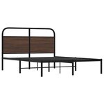 vidaXL Cadre de lit sans matelas 120x190 cm chêne marron