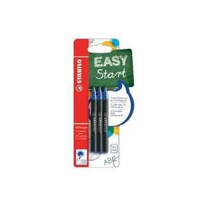 Blister de 3 recharges stabilo easyoriginal 0 5 mm bleu effaçable stabilo