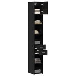 vidaXL Armoire de rangement 2 Pièces Chêne noir 30 x 42 5 x 225 cm