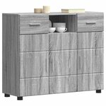 vidaXL Buffet Sonoma gris 88 5 x 30 5 x 73 cm Bois d'ingénierie