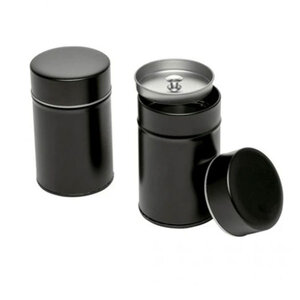 Lot de 24 boites rondes noires 63x125mm