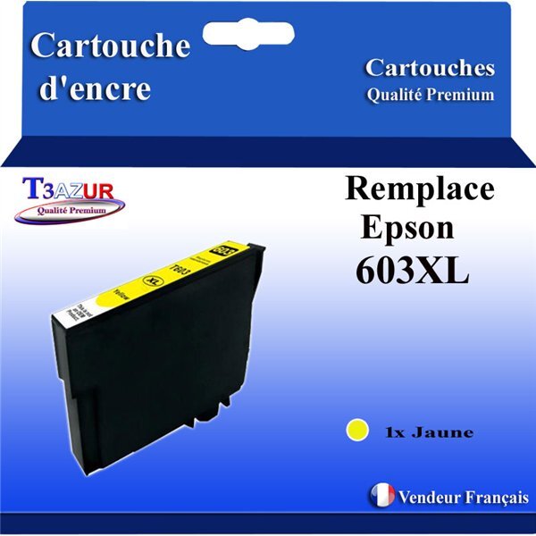 Cartouche Compatible avec Epson 603 603XL Noire pour Epson WorkForce WF-2820DWF  WF-2830DWF  WF-2840DWF  WF-2850DWF  WF-2870DWF  WF2835-DWF Jaune