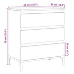 vidaXL Buffet chêne artisanal 60x35x70 cm bois d'ingénierie