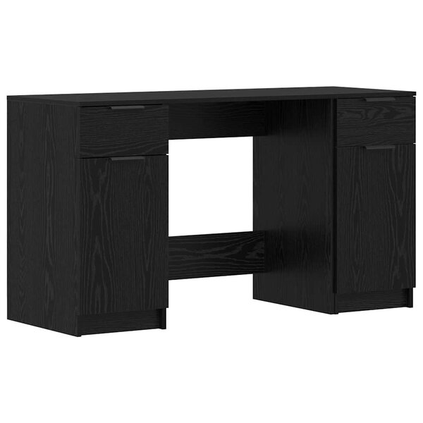 vidaXL Bureau Chêne noir 133 x 50 x 75 cm Bois d'ingénierie