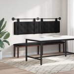 vidaXL Tête de lit suspendue Noir Velours
