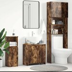 vidaXL Armoire de bain Chêne fumé 60x33x61 cm Bois d'ingénierie