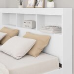vidaXL Tête de lit de rangement Blanc 140 cm Bois d'ingénierie
