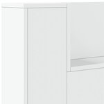 vidaXL Cabinet de Tête de Lit avec LED Blanc 160 x 16 5 x 103 5 cm