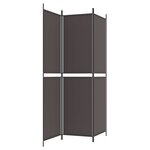 vidaXL Cloison de séparation 3 panneaux Marron 150x200 cm Tissu