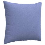 vidaXL Coussins de canapé 2 Pièces Bleu 50 x 50 cm tissu