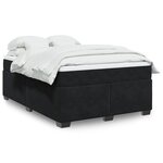 vidaXL Sommier à lattes de lit avec matelas Noir 140x200 cm Velours