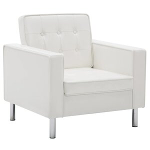 vidaXL Fauteuil blanc similicuir