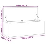 vidaXL Boîte de rangement chêne sonoma 102x35x35 cm bois d'ingénierie