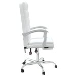 vidaXL Fauteuil inclinable de bureau Blanc Similicuir