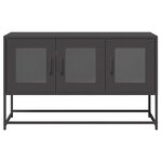 vidaXL Meuble TV noir 100 5x39x60 5 cm acier laminé à froid