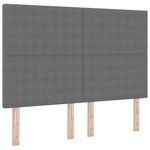 vidaXL Tête de lit LED Gris clair 144 cm Tissu en velours côtelé