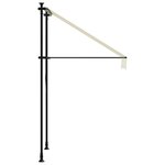 vidaXL Auvent rétractable crème 100x150 m tissu et acier