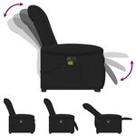 vidaXL Fauteuil inclinable de massage électrique Noir Tissu
