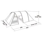 Easy camp tente galaxy 400 4 places rustique vert