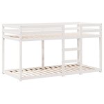 vidaXL Lit superposé avec toit blanc 90x190 cm bois massif de pin