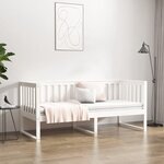 vidaXL Lit de jour sans matelas blanc 75x190 cm bois de pin massif