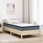 vidaXL Coussins de Matelas Blanc et Bleu 90 x 200 cm