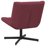 vidaXL Chaise pivotante Rouge bordeaux 63 x 75 x 76 cm tissu