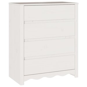 vidaXL Commode Drammen Blanc 76 5 x 40 x 91 cm Bois de pin massif