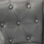vidaXL Chaise cabriolet gris cuir véritable