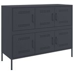 vidaXL Buffet anthracite 100 5x39x79 cm acier