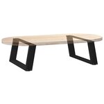 vidaXL Pieds de table basse en U  2 pièces  noir  60 x (30-31) cm  acier