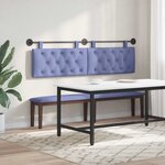 vidaXL Tête de lit suspendue Bleu denim Tissu