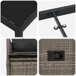 vidaXL Ensemble de salle à manger pour jardin 5 Pièces Gris polyrotin