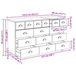 vidaXL Commode "ASKIM" Blanche 79x40x133.5 cm en bois massif de pin