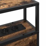vidaXL Tête de lit de rangement Chêne fumé 180 cm Bois d'ingénierie