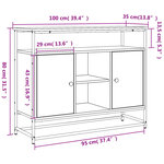 vidaXL Buffet sonoma gris 100x35x80 cm bois d'ingénierie