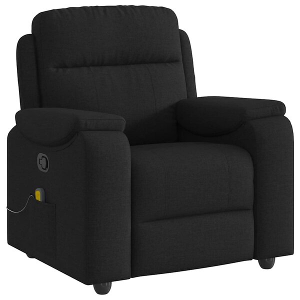 vidaXL Fauteuil de massage inclinable Noir Tissu