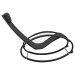 vidaXL Chaise longue avec oreiller acier et textilène noir