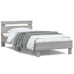vidaXL Cadre de lit sans matelas avec lumières LED 100x200 cm