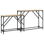 vidaXL Tables console gigognes 2 Pièces chêne sonoma bois d'ingénierie