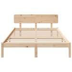 vidaXL Cadre de lit avec tête de lit 160x200 cm Bois de pin massif