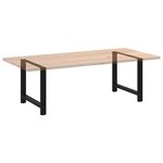 vidaXL Pieds de table à manger Noir 2 pièces 100x(72-73) cm Acier