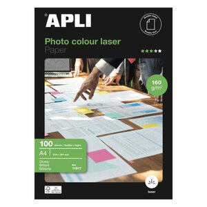 Papier Brillant R/V 160G.100  Feuilles
