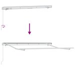 Store Rétractable Manuel vidaXL Noir 500x350 cm