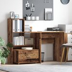 vidaXL Meuble de tiroir Bois vieilli Panneau de particules Moyenne